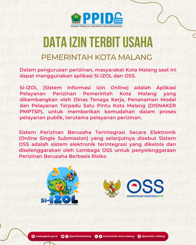 DATA IZIN TERBIT USAHA