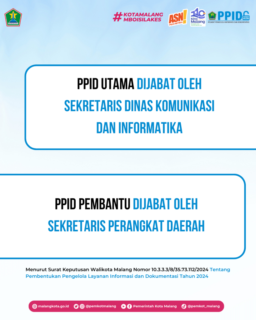 TUGAS PPID UTAMA DAN PPID PEMBANTU