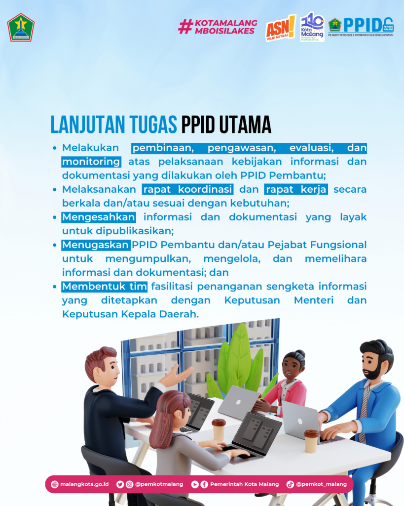 TUGAS PPID UTAMA DAN PPID PEMBANTU